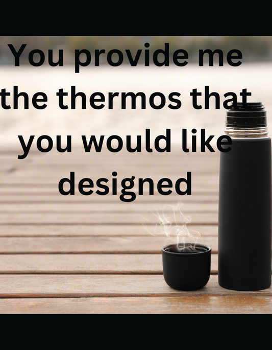 Custom Thermos design with Thermos being provided by you